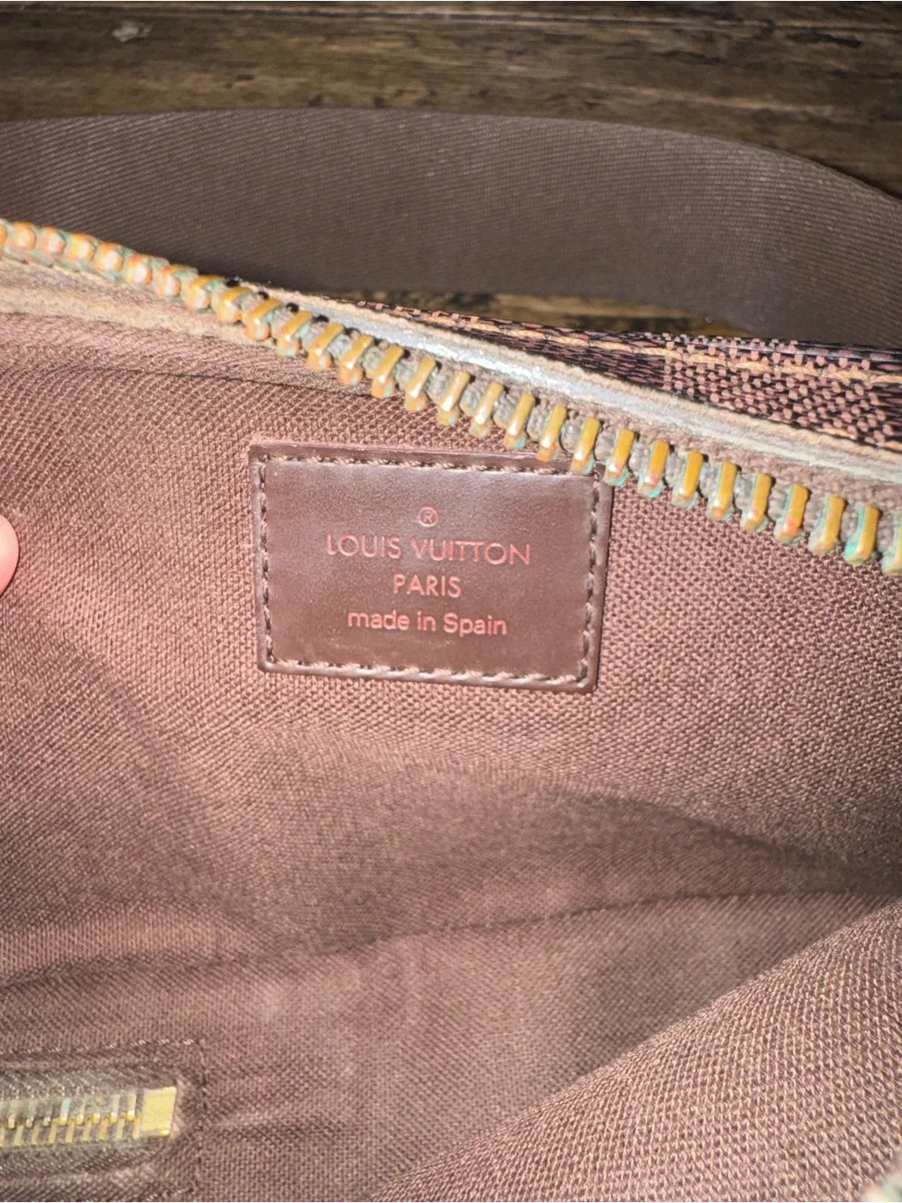 Authentic Louis Vuitton Geronimos Damier Ebene Belt Bag